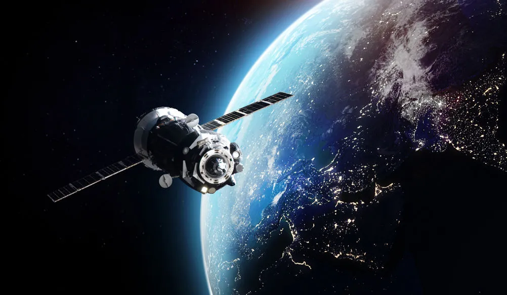 Satellite in orbit - Aerospace technology